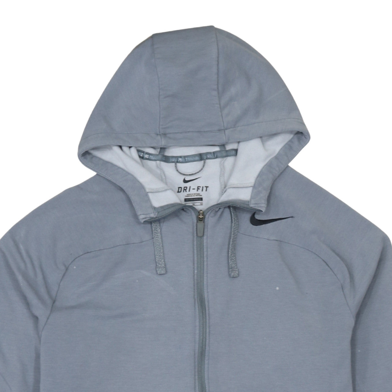 Nike Men's Grey Dri-FIT Full Zip Hoodie XL Sportswear