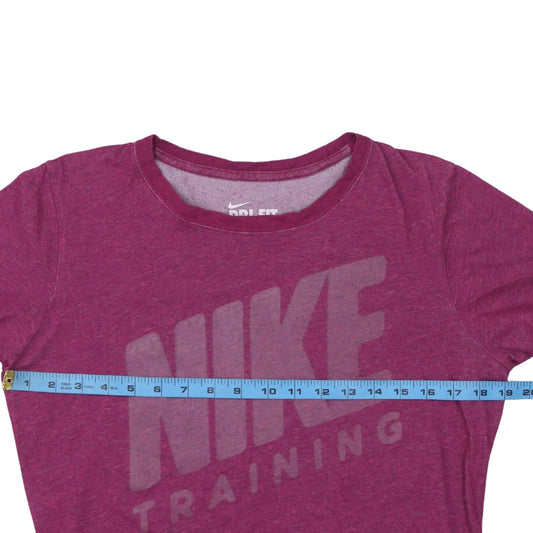 Nike Women's Purple Dri-Fit Training Slim Fit T-Shirt Size L