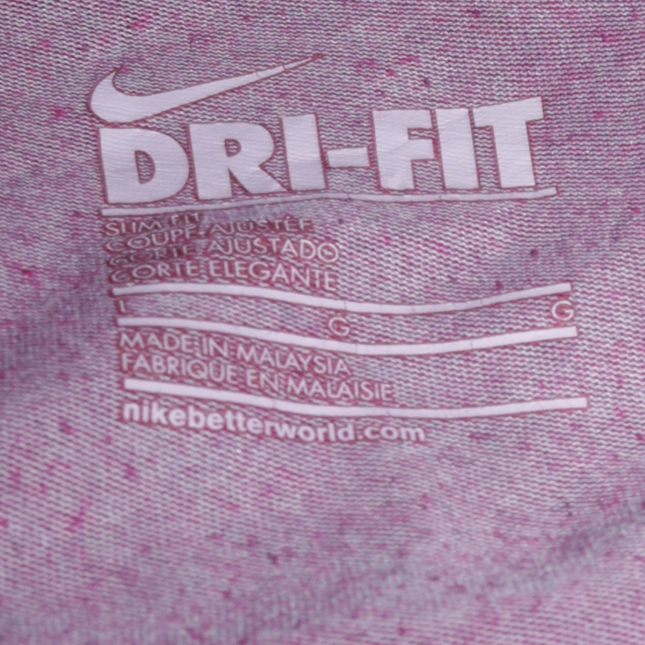 Nike Women's Purple Dri-Fit Training Slim Fit T-Shirt Size L