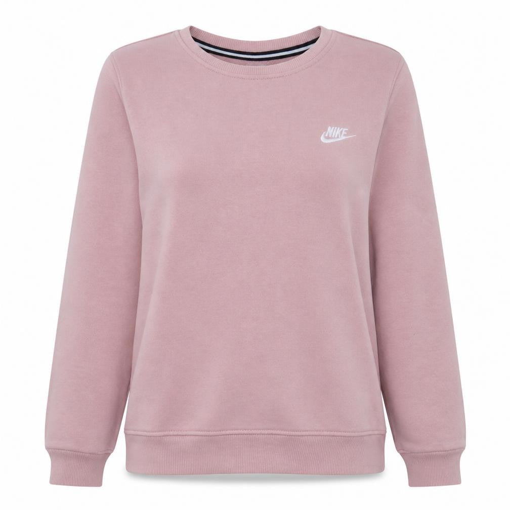 Nike Women Pink Cotton Crew Neck Pullover Sweatshirt Size S