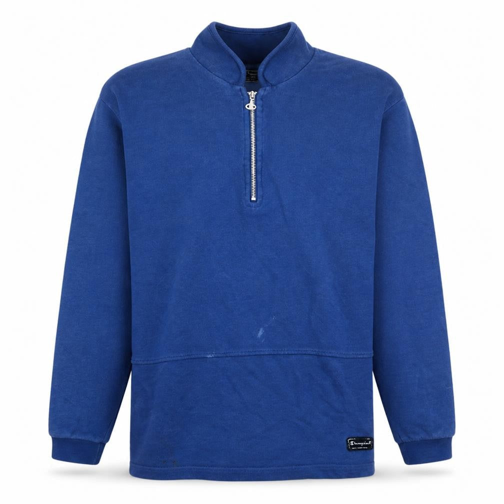 Champion Men's Blue 1/4 Zip Sports Sweatshirt Size M