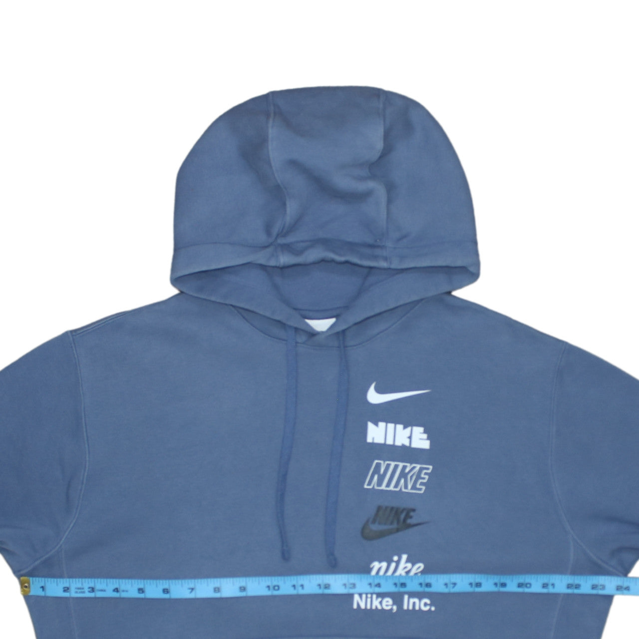 Nike Men's Blue Pullover Hoodie M Graphic Logo Fleece Sweatshirt