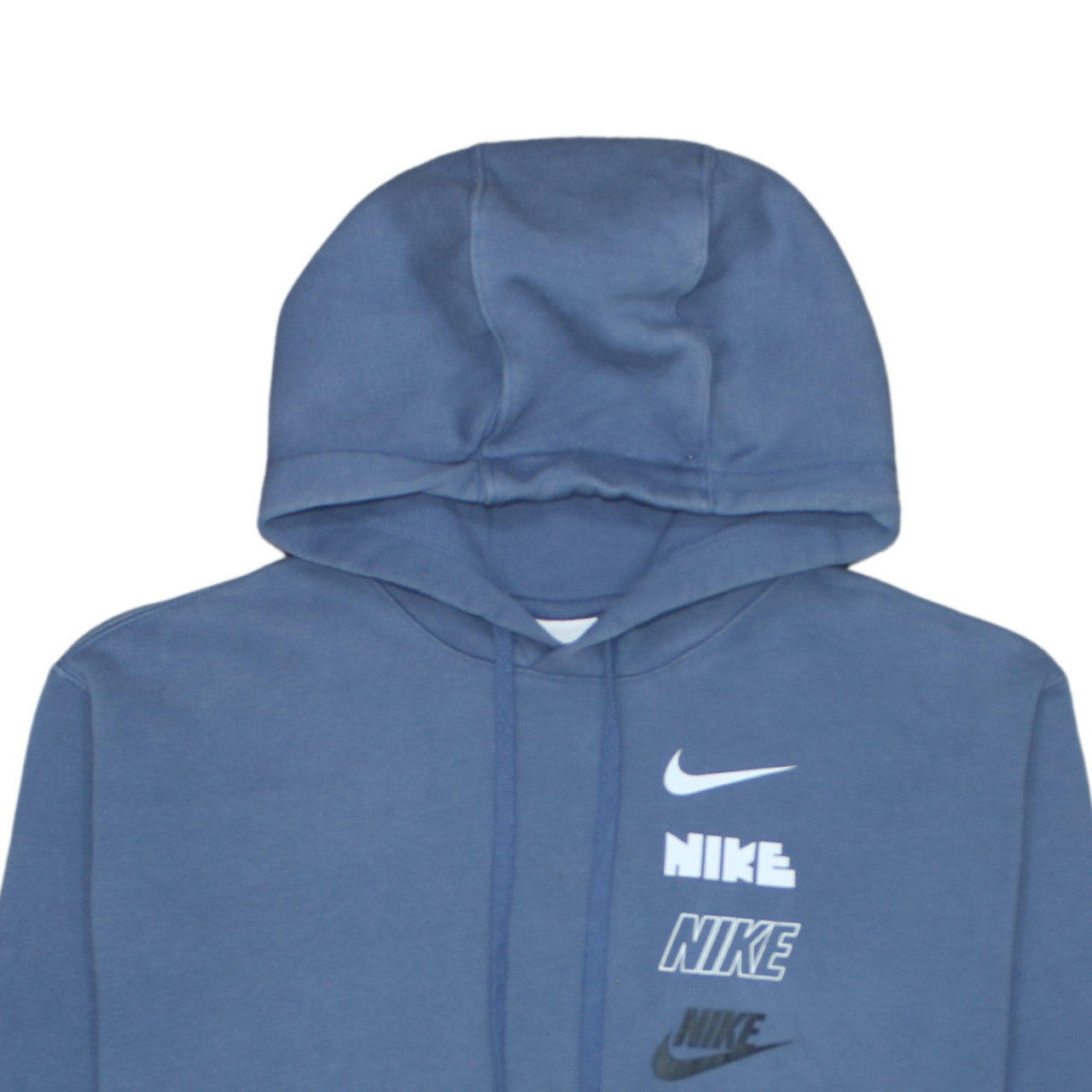 Nike Men's Blue Pullover Hoodie M Graphic Logo Fleece Sweatshirt