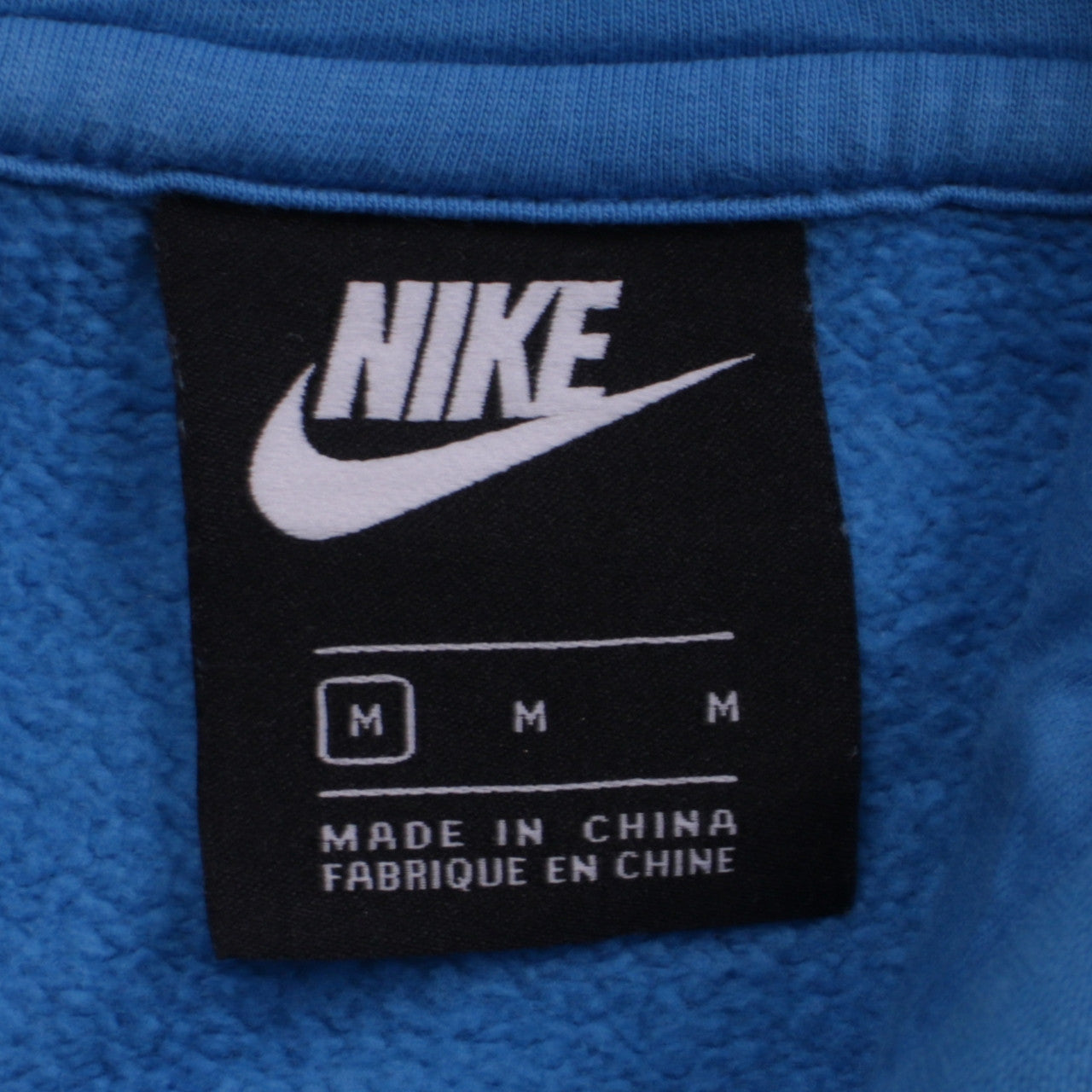 Nike Men's Blue Pullover Hoodie M Regular Fit Fleece Sweatshirt