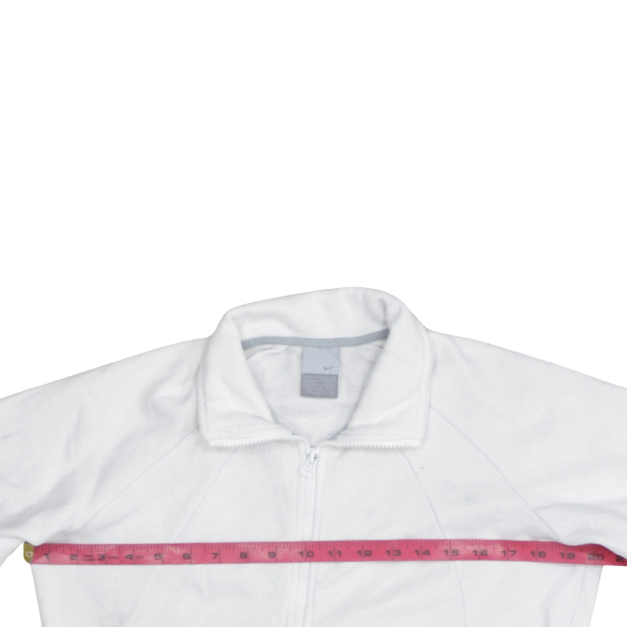 Nike Women White Full Zip Sweatshirt Size S Just Do It Logo
