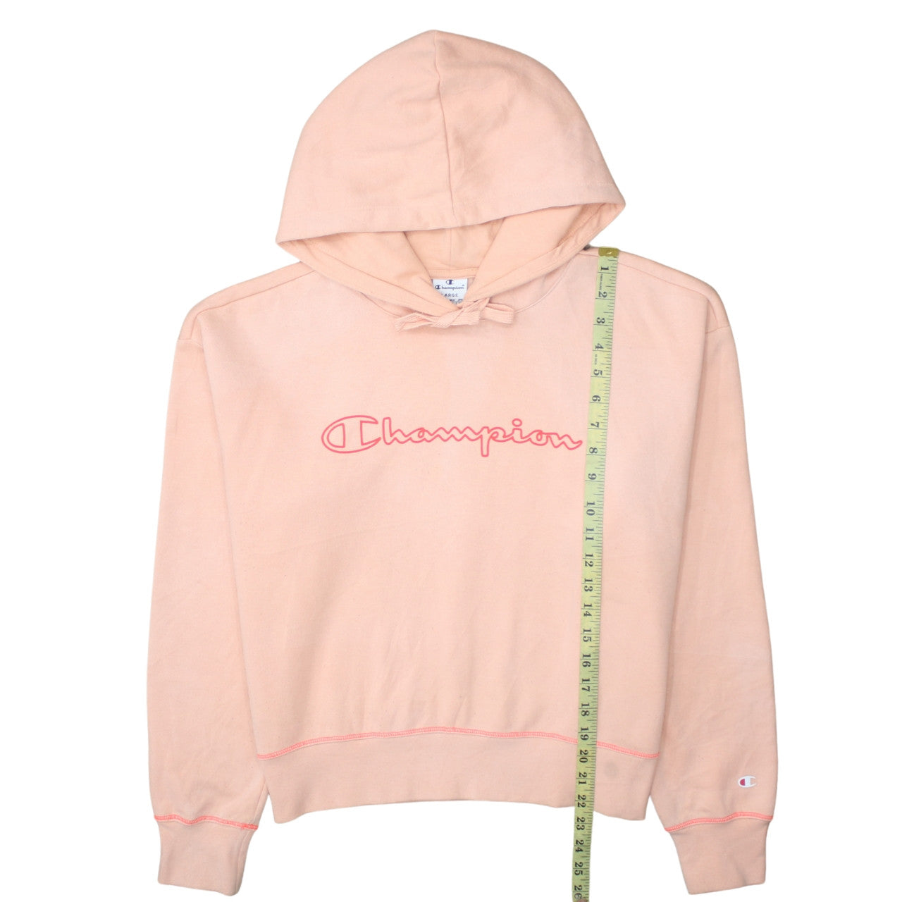 Champion Women's Peach Pink Pullover Hoodie Size L Cotton Blend
