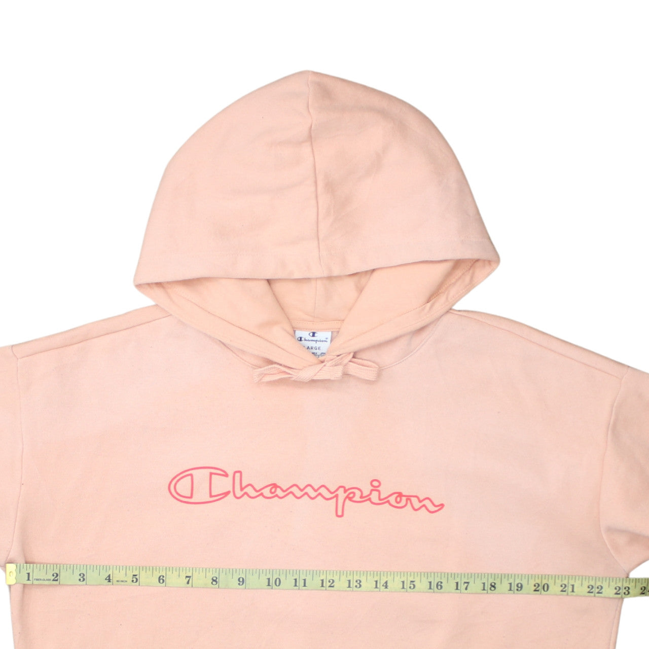 Champion Women's Peach Pink Pullover Hoodie Size L Cotton Blend