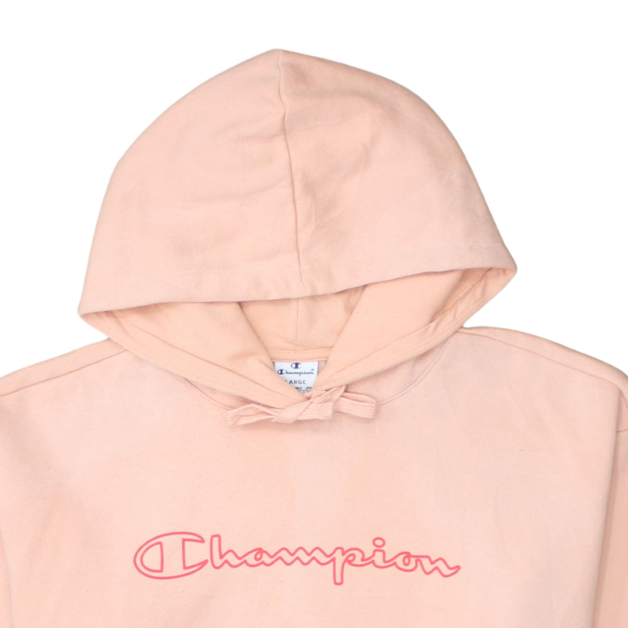 Champion Women's Peach Pink Pullover Hoodie Size L Cotton Blend