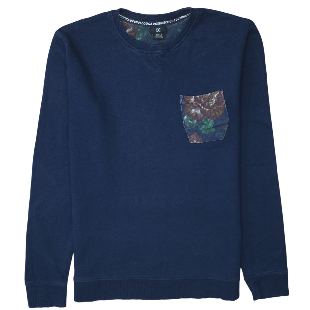 DC Men's Blue Crew Neck Sweatshirt M Regular Fit Pullover