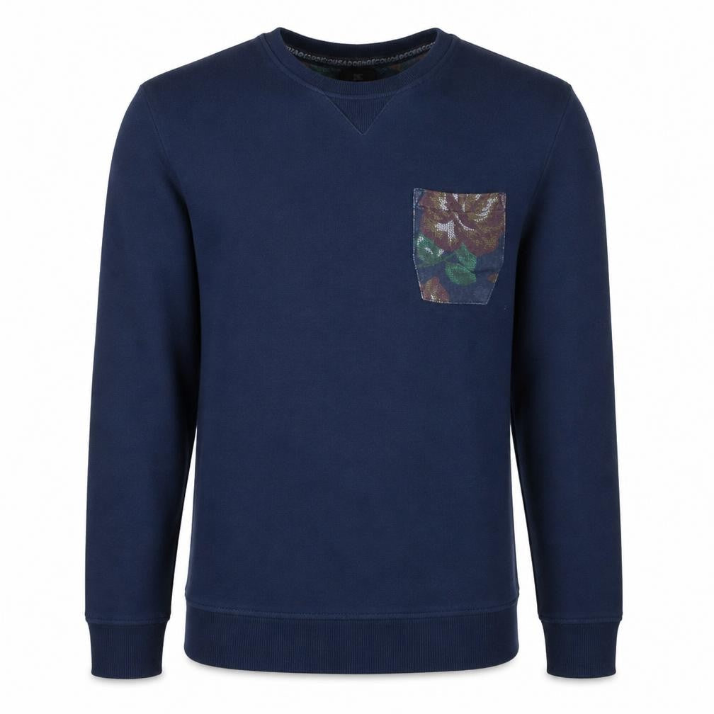 DC Men's Blue Crew Neck Sweatshirt M Regular Fit Pullover