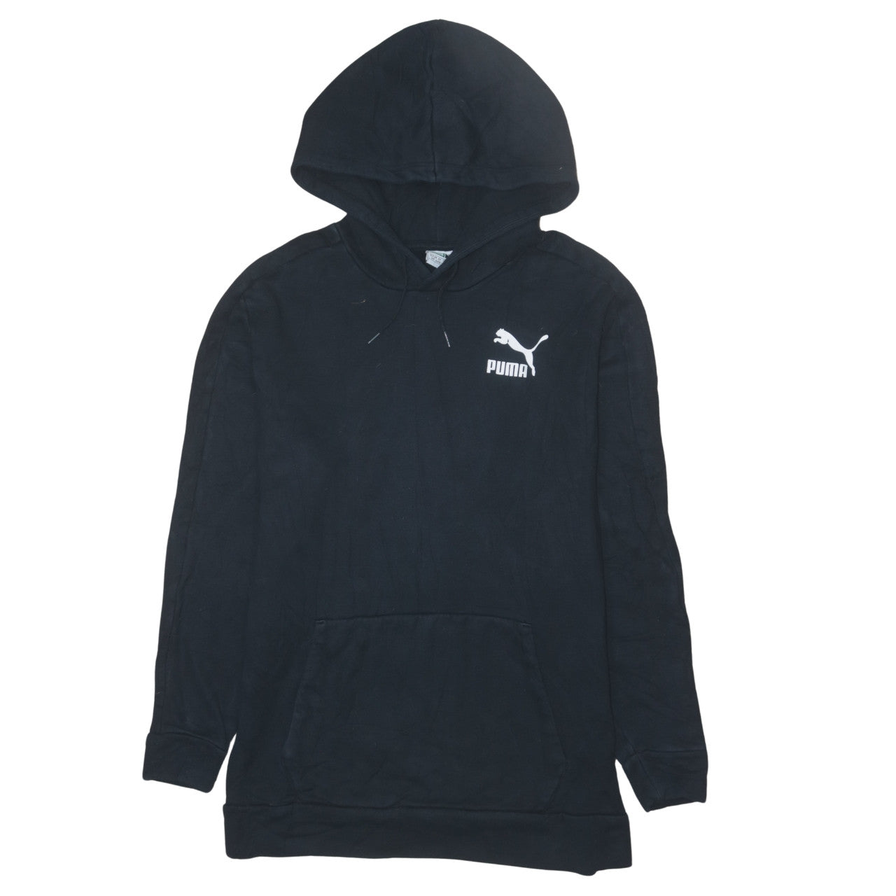 Puma Men's Black Pullover Hoodie Size S Logo Fleece Sweatshirt