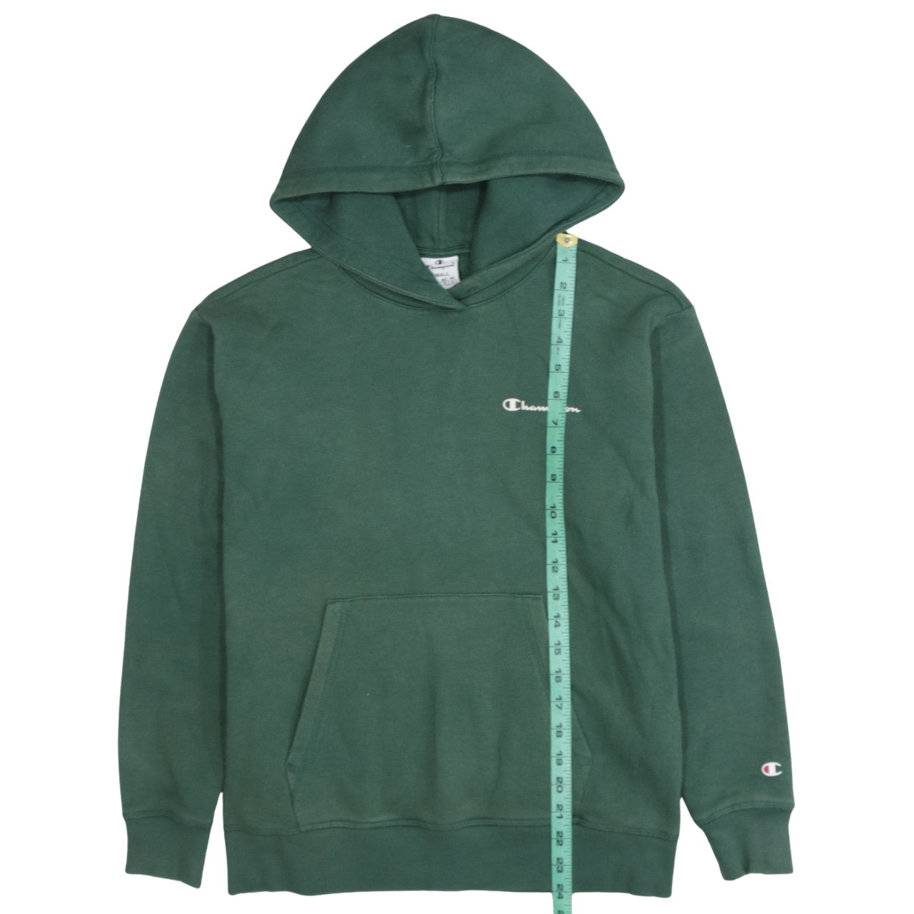 Champion Men's Green Pullover Hoodie Size S Logo Fleece Sweatshirt