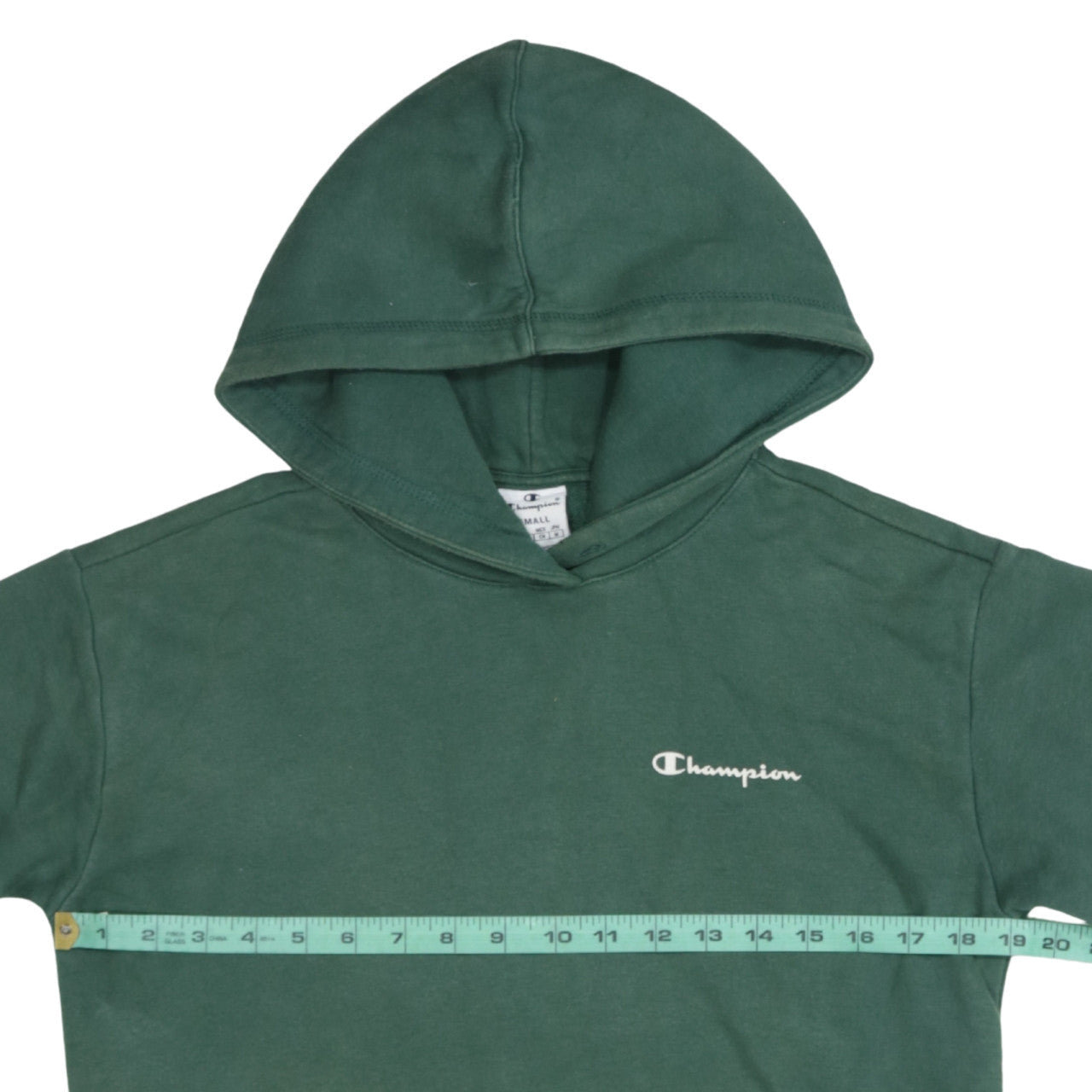 Champion Men's Green Pullover Hoodie Size S Logo Fleece Sweatshirt