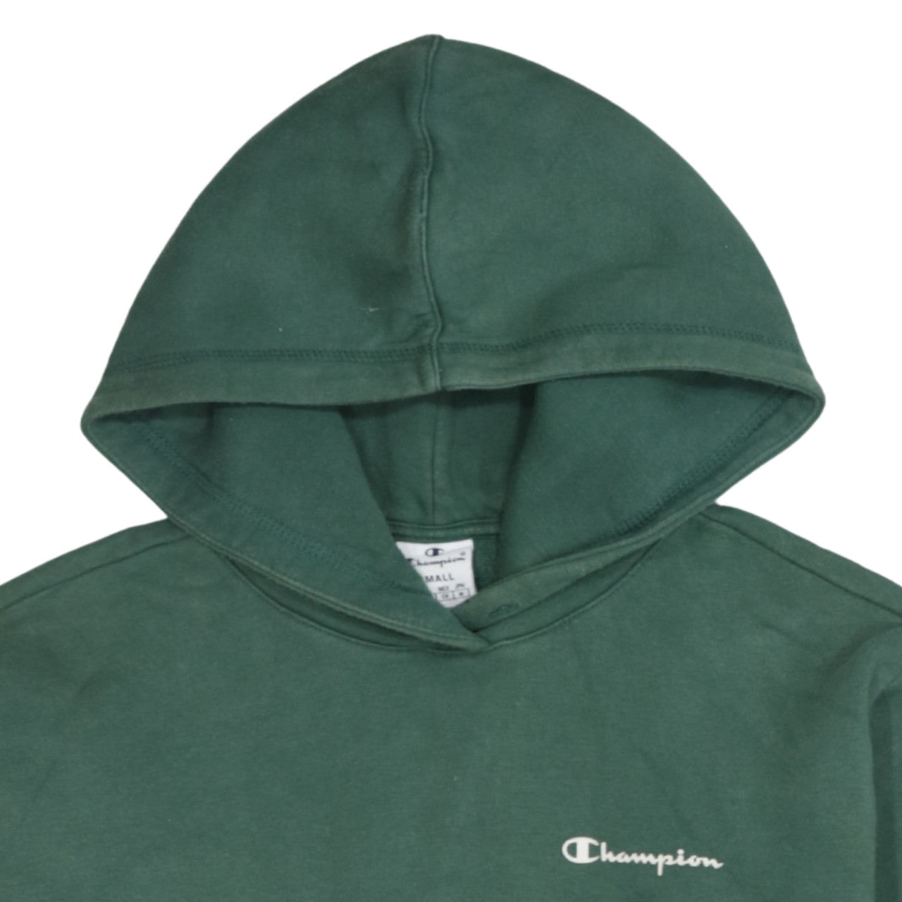 Champion Men's Green Pullover Hoodie Size S Logo Fleece Sweatshirt