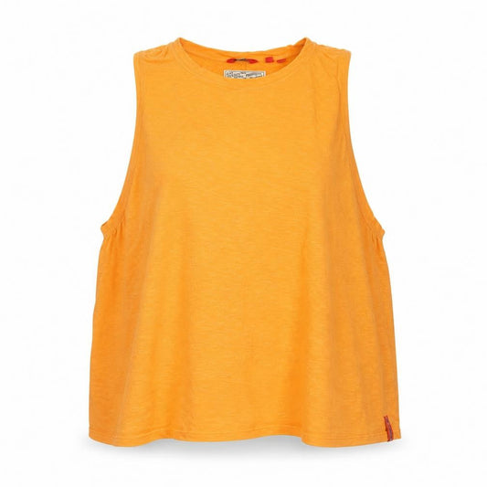 Superdry Womens Orange Cotton Sleeveless Tank Top Size 12