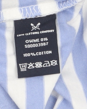 Crew Clothing Company Women’s Blue Striped Cotton T-Shirt Size 14