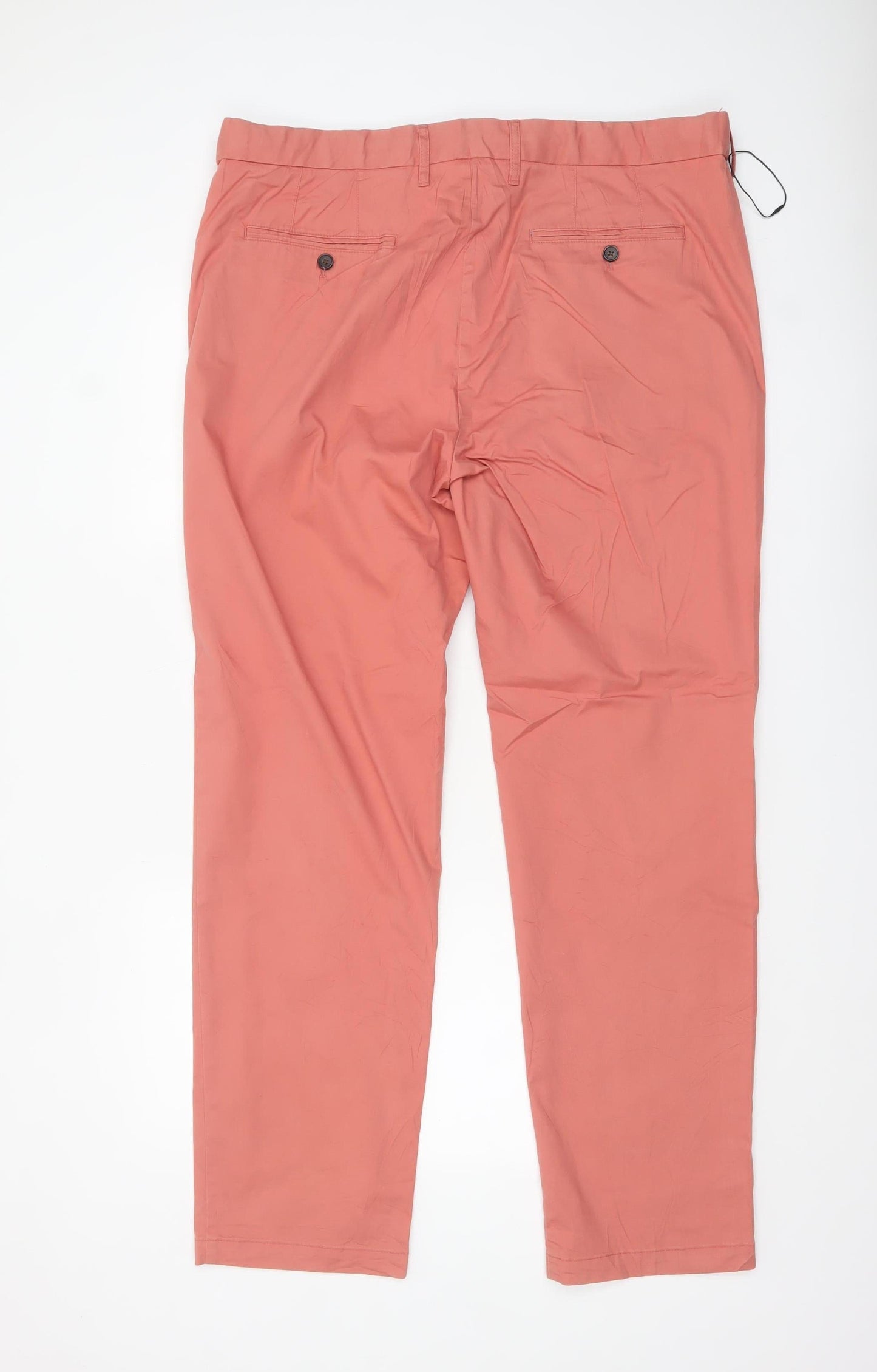 Marks and Spencer Men’s Pink Chino Trousers Regular Fit Size 40