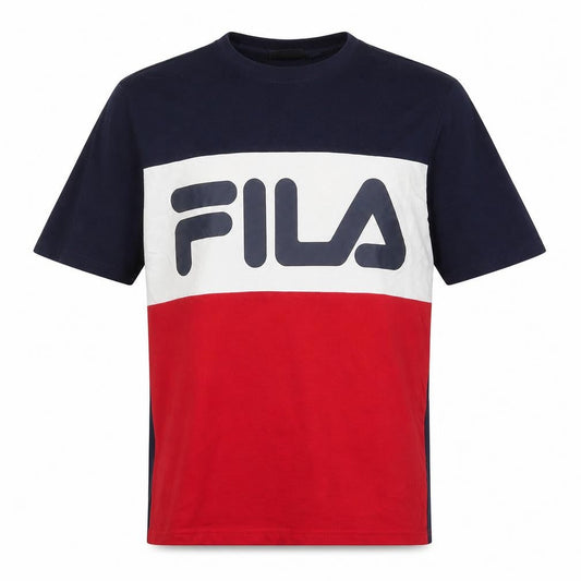 FILA Men's Multicoloured Cotton Logo T-Shirt Size M Short Sleeve