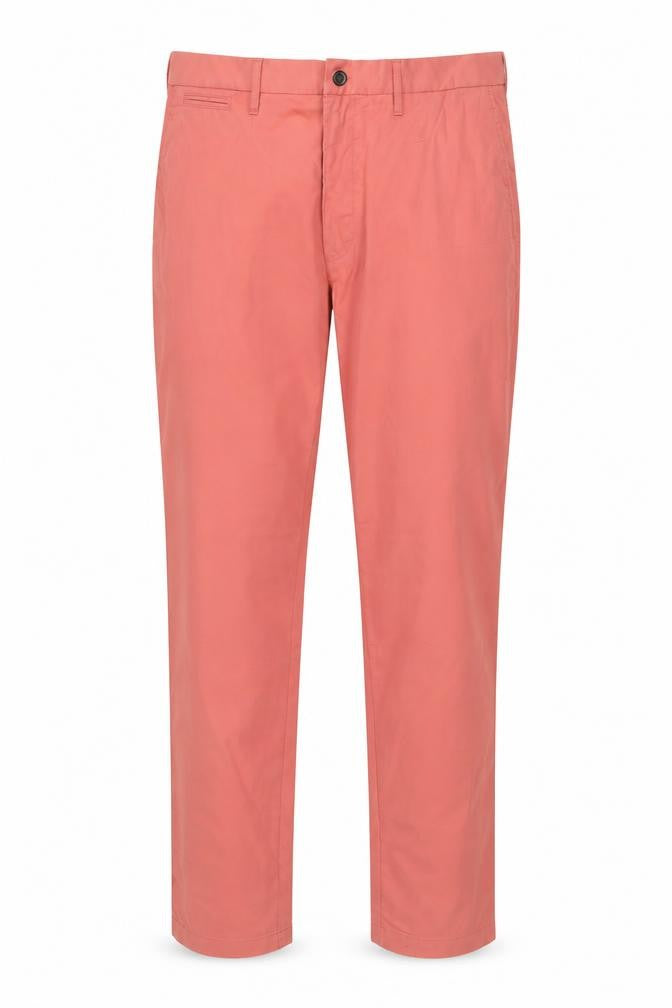 Marks & Spencer Men's Pink Regular Fit Chino Trousers Size 40