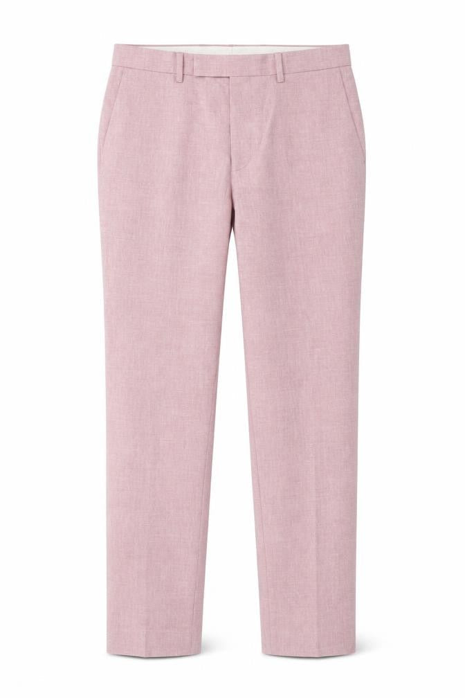 Marks & Spencer Mens Pink Slim Fit Dress Trousers 32W 33L