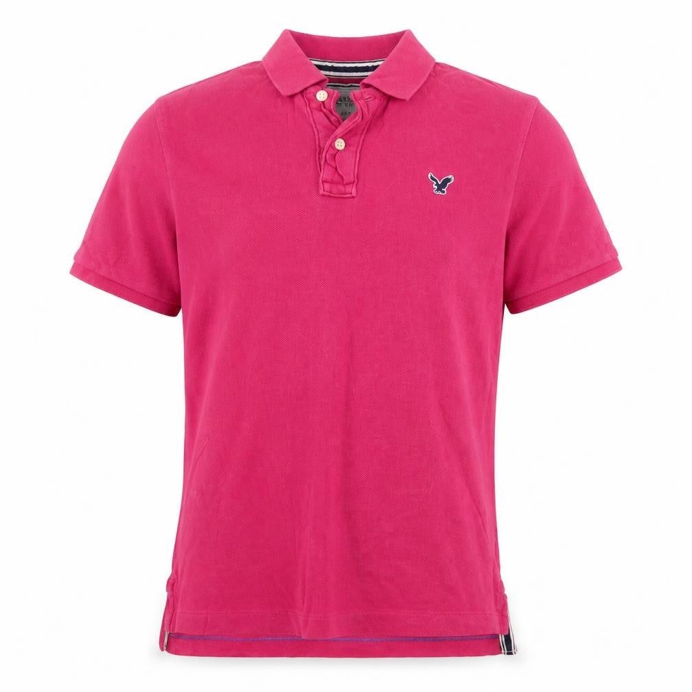 American Eagle Outfitters Men's Pink Vintage Fit Cotton Polo Shirt M