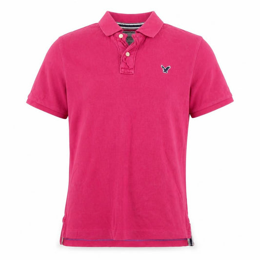 American Eagle Outfitters Men's Pink Vintage Fit Cotton Polo Shirt M