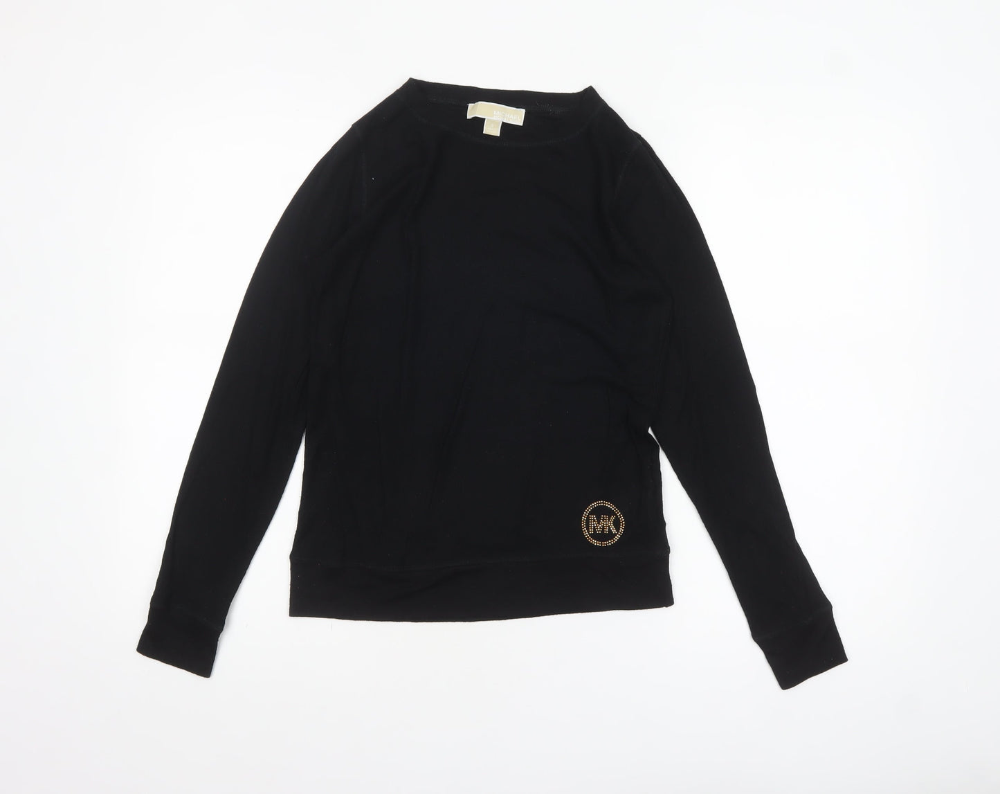 Michael Kors Women's Black Long Sleeve Basic Jersey Top Size S