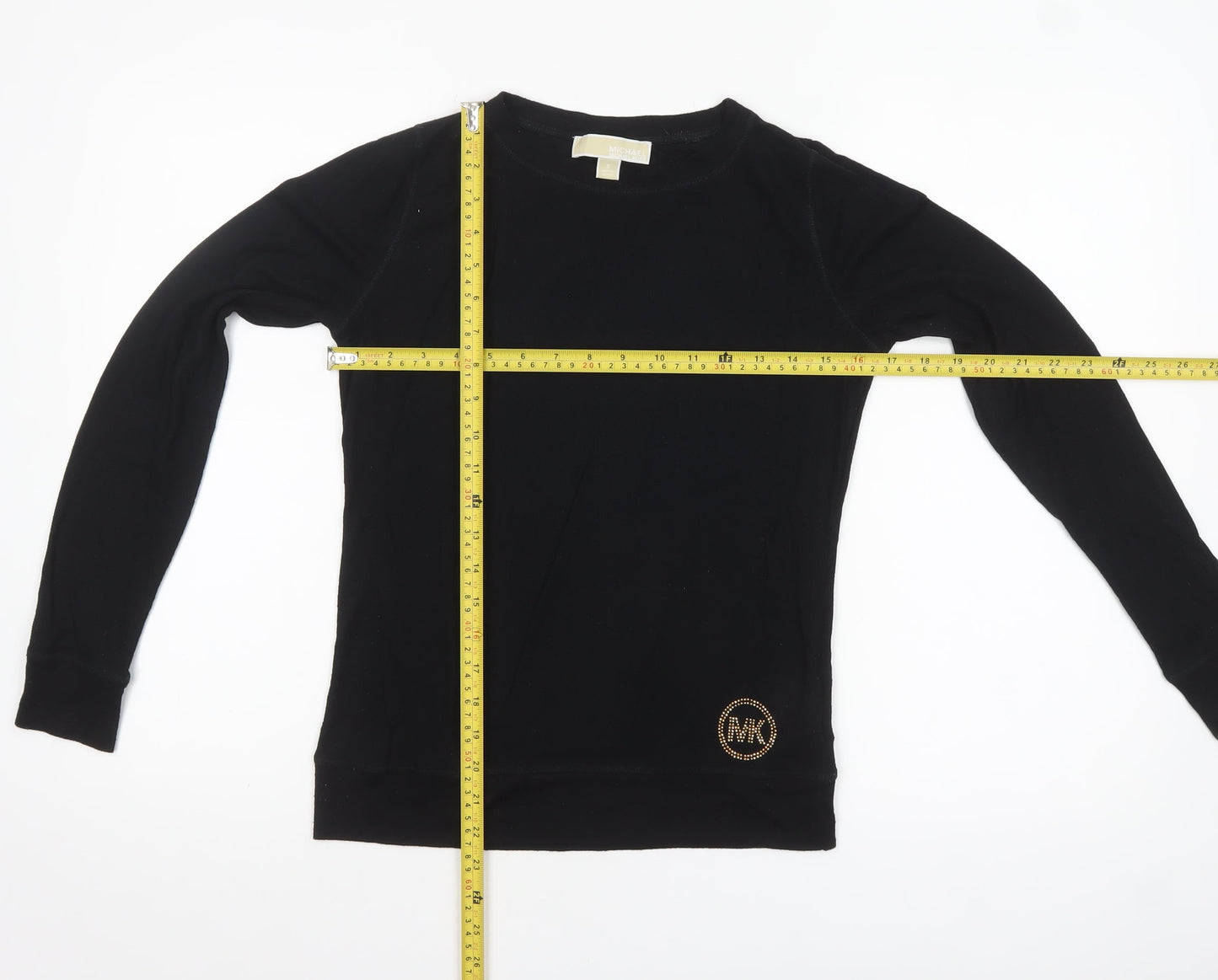 Michael Kors Women's Black Long Sleeve Basic Jersey Top Size S