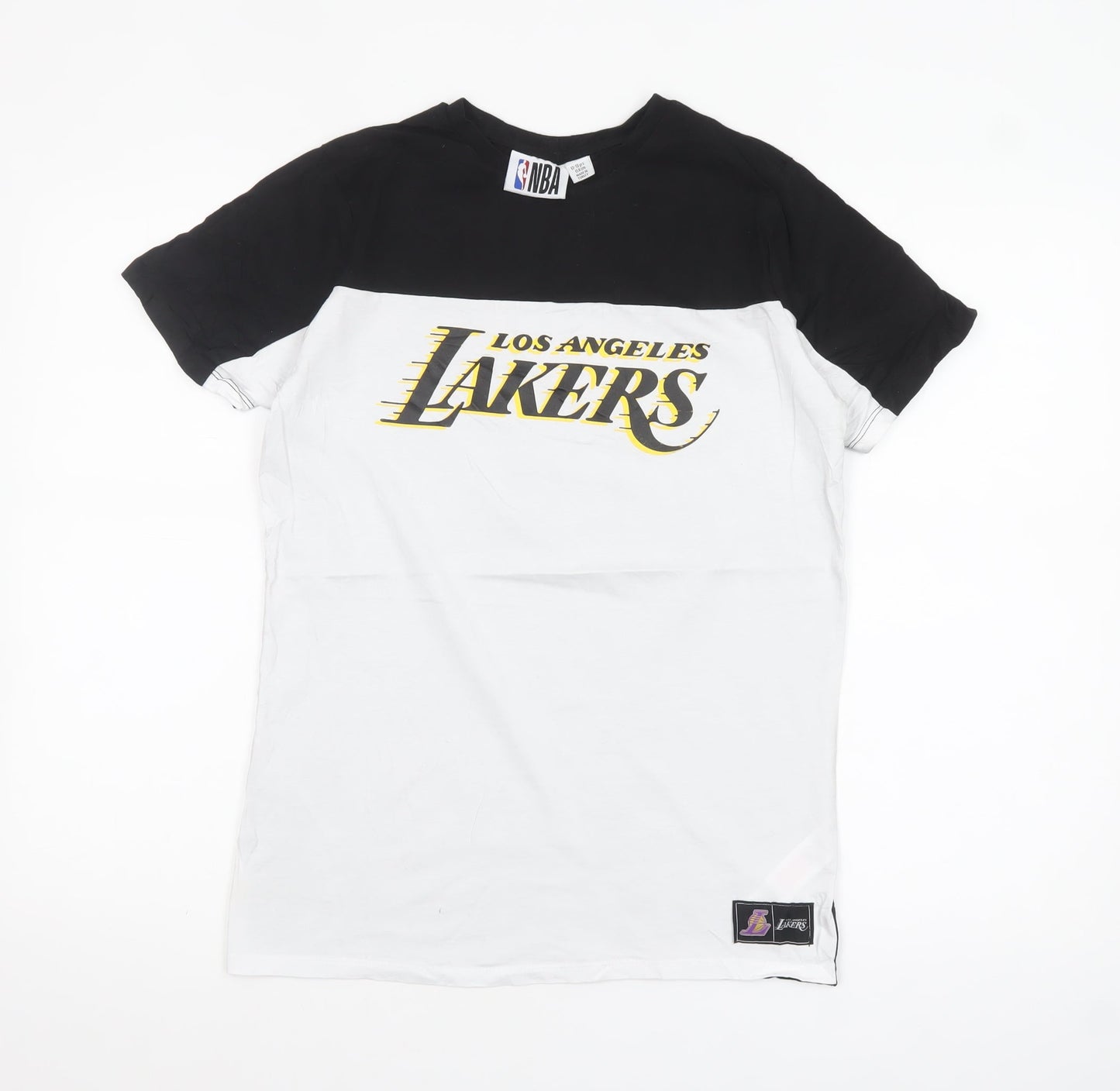 NBA Boys Black & White Los Angeles Lakers Graphic Cotton T-Shirt 12-13 Years