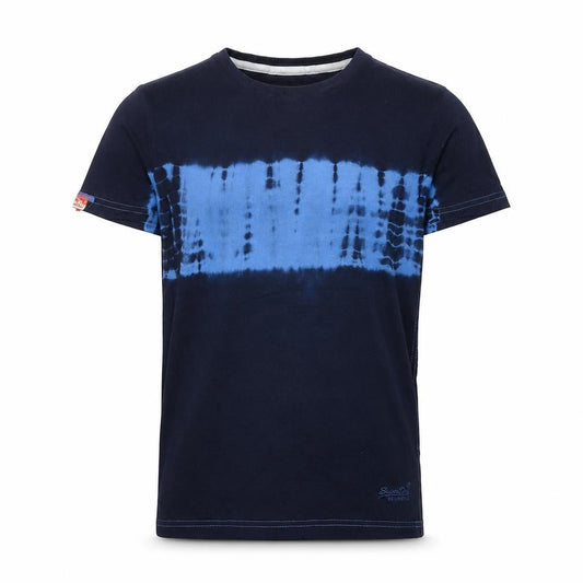 Superdry Men’s Blue Tie-Dye Cotton Crew Neck T-Shirt Small