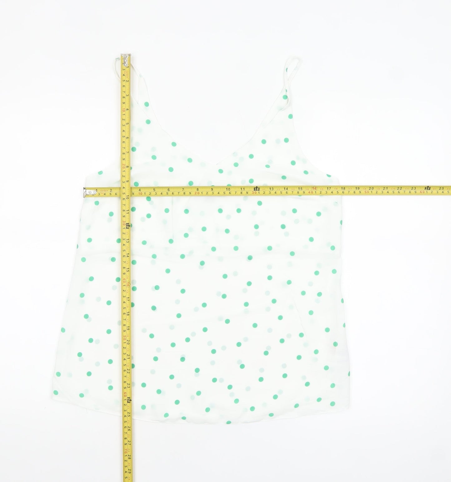 Dorothy Perkins Women's White Polka Dot Camisole Top Size 12