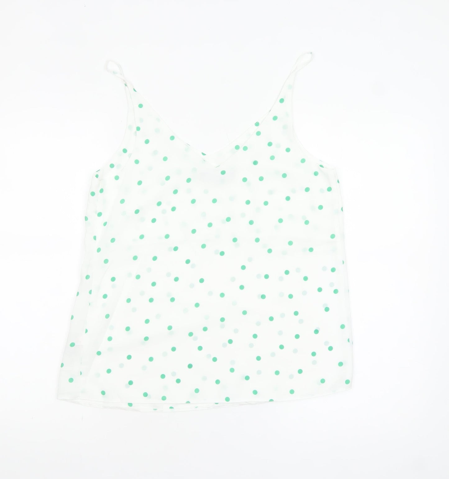 Dorothy Perkins Women's White Polka Dot Camisole Top Size 12