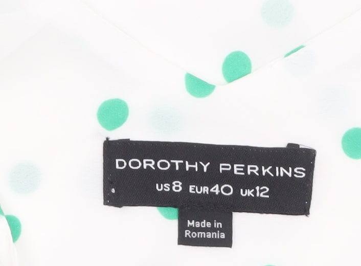 Dorothy Perkins Women's White Polka Dot Camisole Top Size 12