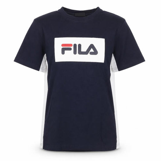 FILA Womens Blue Logo Crew Neck Cotton T-Shirt Size 14