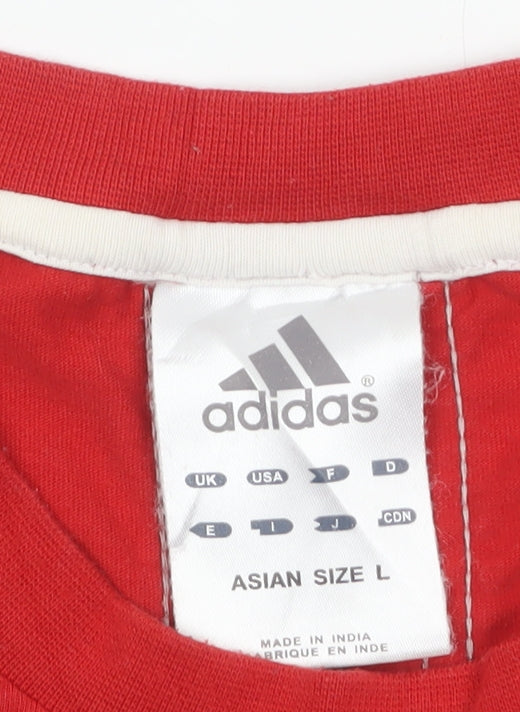Adidas Men's Red Sleeveless Sports Top Size M Regular Fit