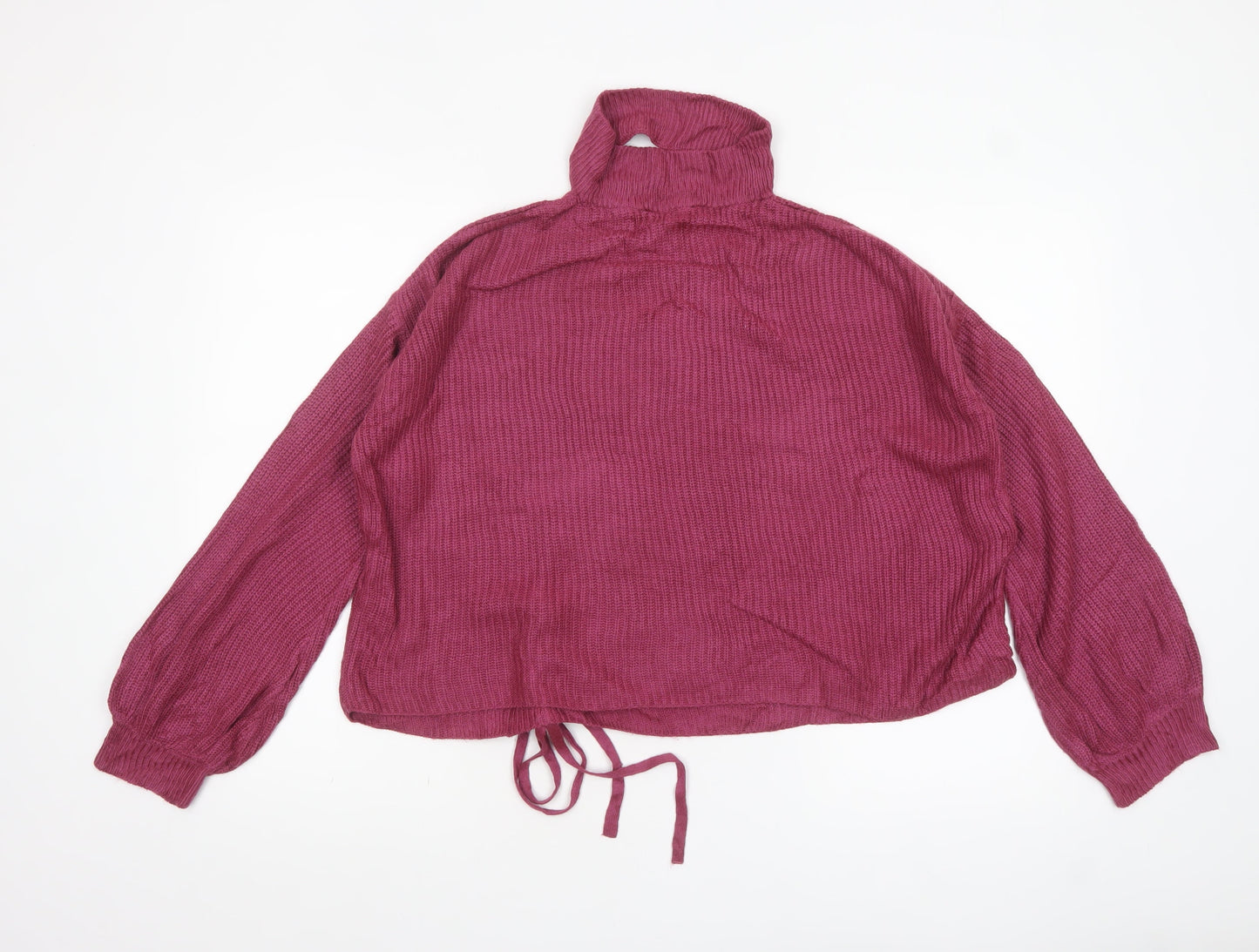 Fratini Women’s Purple V-Neck Knit Pullover Jumper Size M
