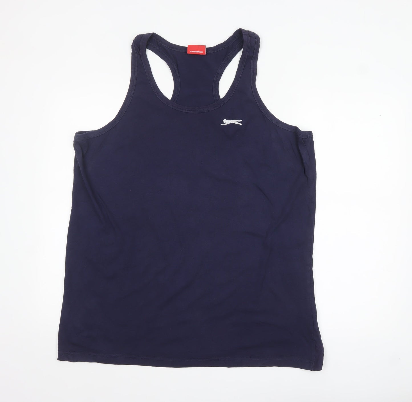 Slazenger Men's Blue XL Sleeveless Cotton Sports Vest