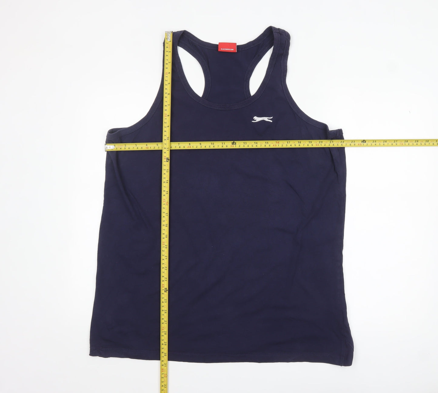 Slazenger Men's Blue XL Sleeveless Cotton Sports Vest