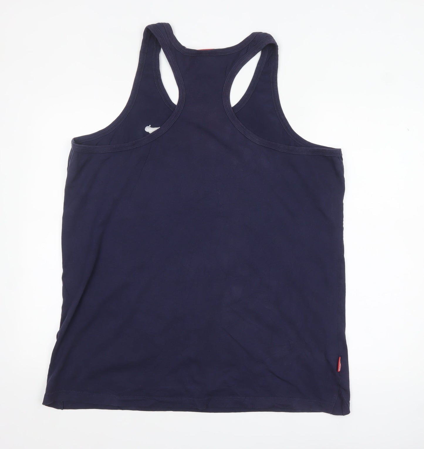 Slazenger Men's Blue XL Sleeveless Cotton Sports Vest