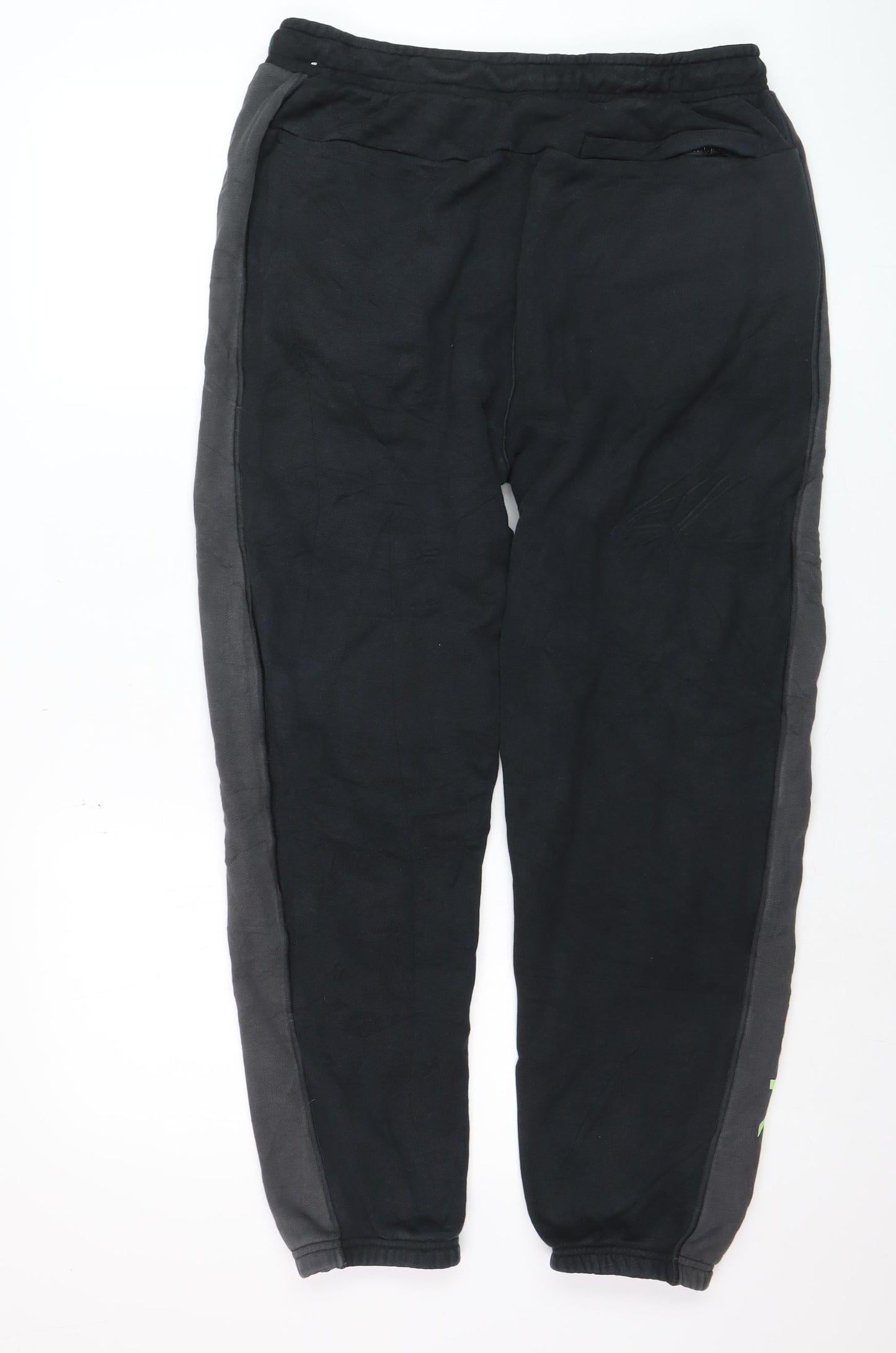 Nike Men Black Jogger Sweatpants L Fleece Lined Athleticwear