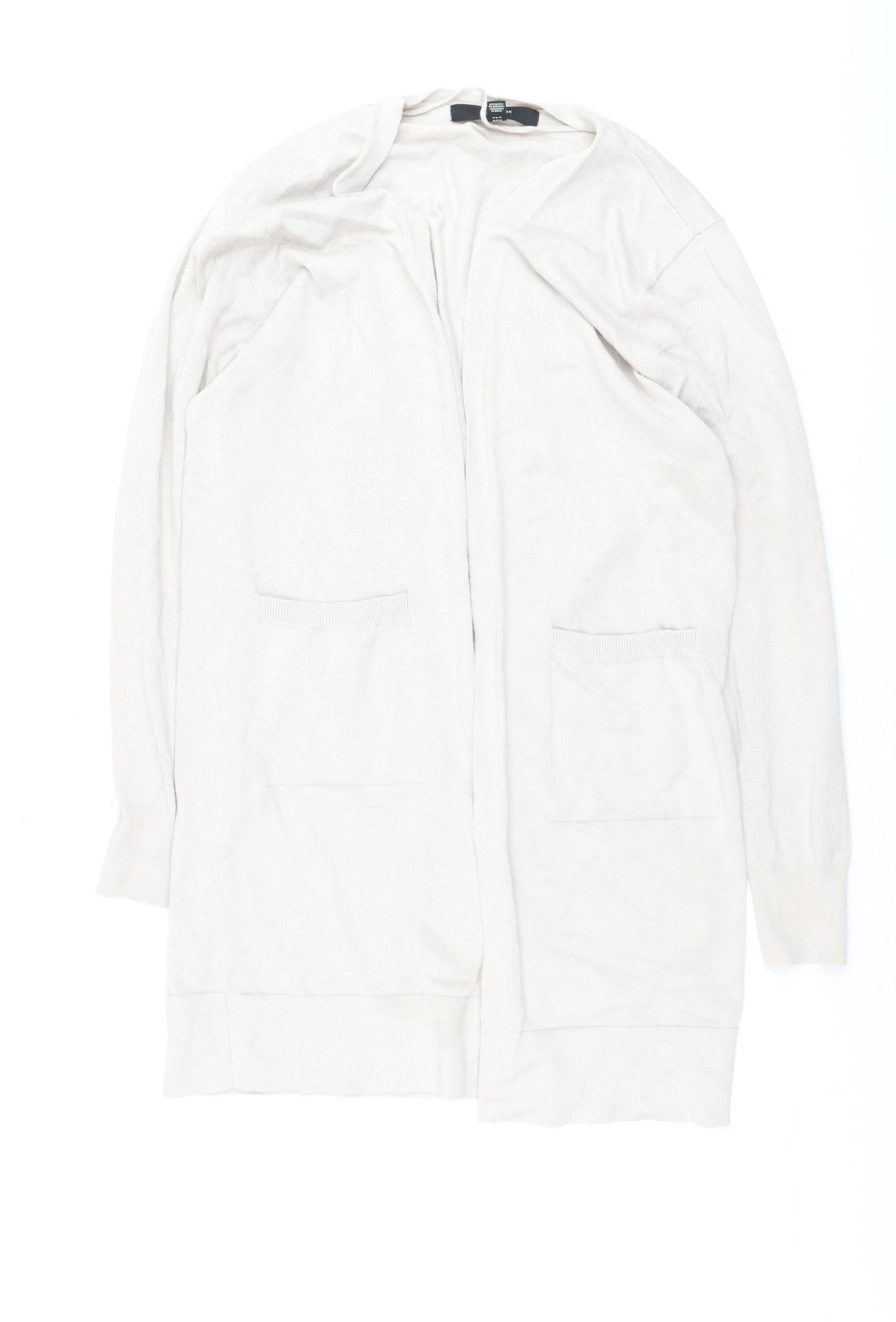 Vero Moda Women’s Ivory Long Sleeve Open Knit Cardigan Size S