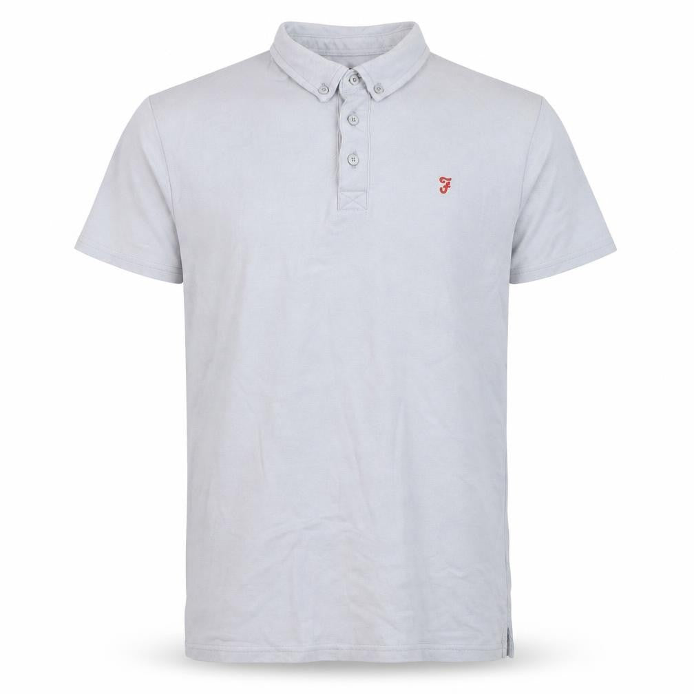 Farah Jeans Boys Blue Polo Shirt 14-15 Years Short Sleeve Cotton Blend