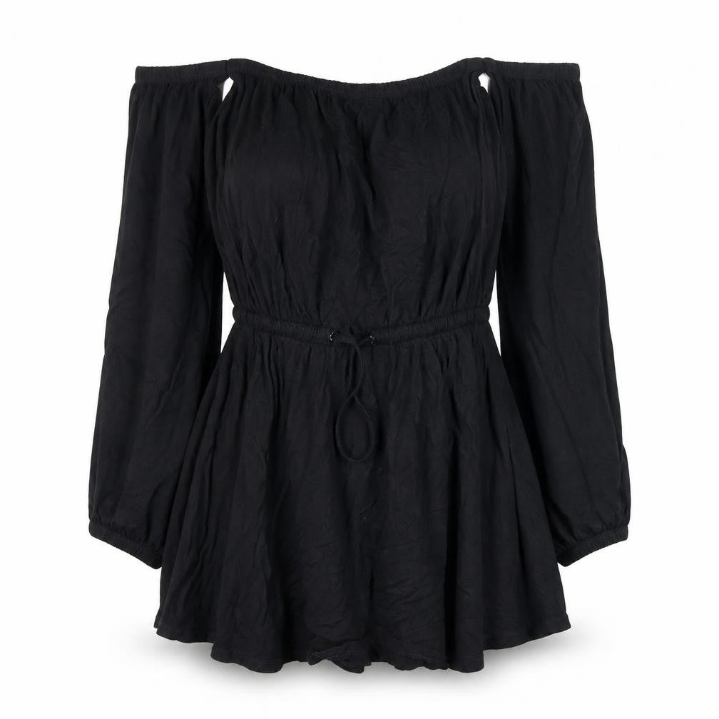 ASOS Women’s Black Off Shoulder Tunic Blouse Size 4