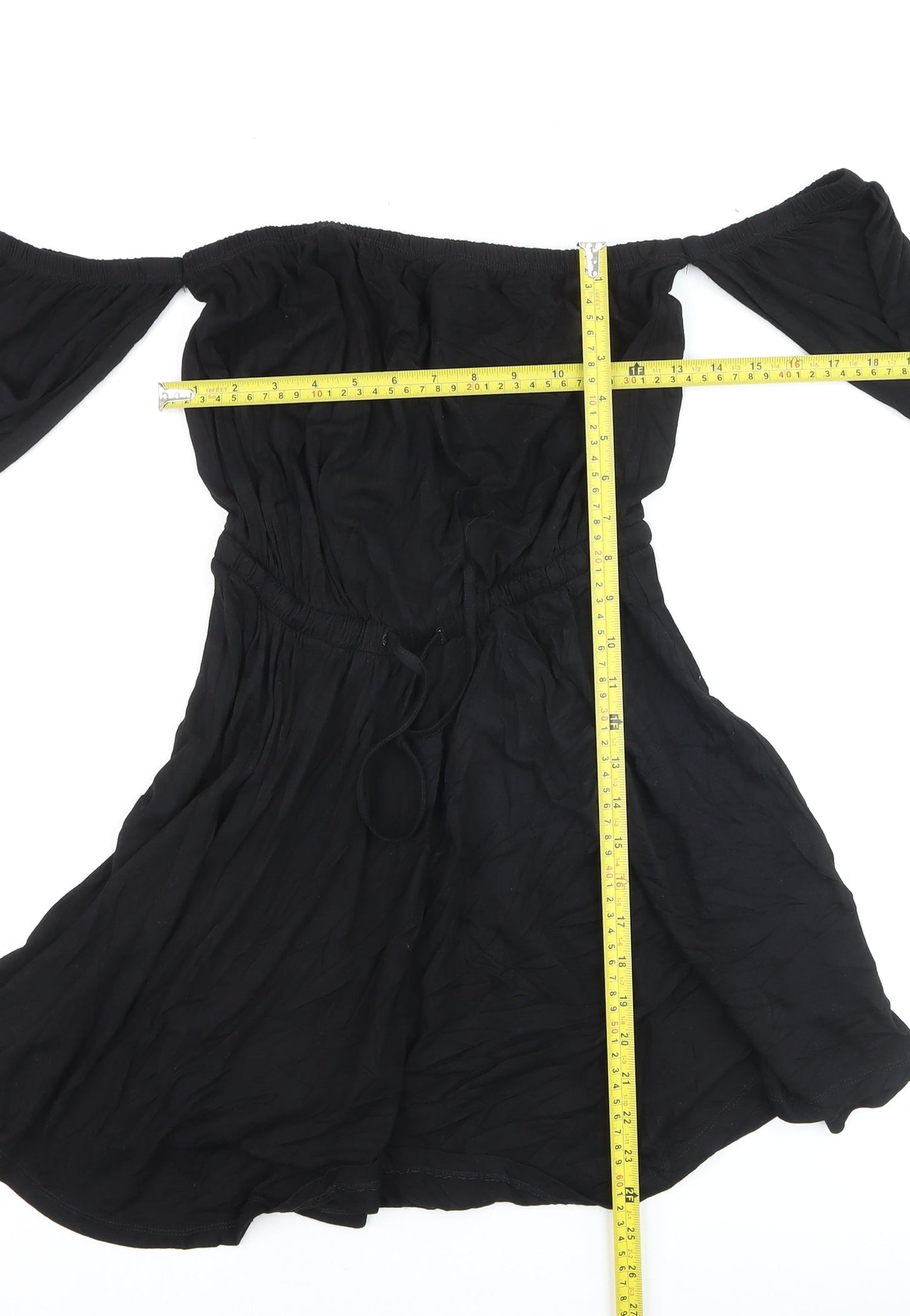 ASOS Women’s Black Off Shoulder Tunic Blouse Size 4