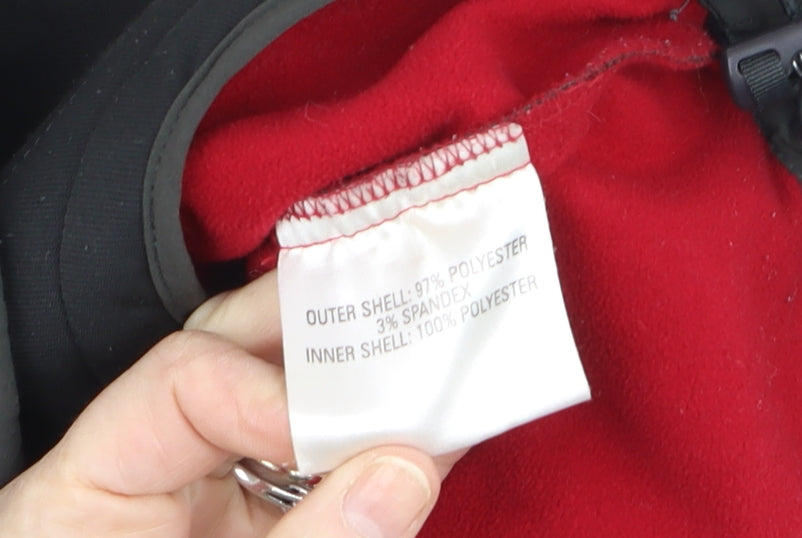 Mountainlife Women's Black Softshell Jacket Size 12 Windproof Lined Outdoor