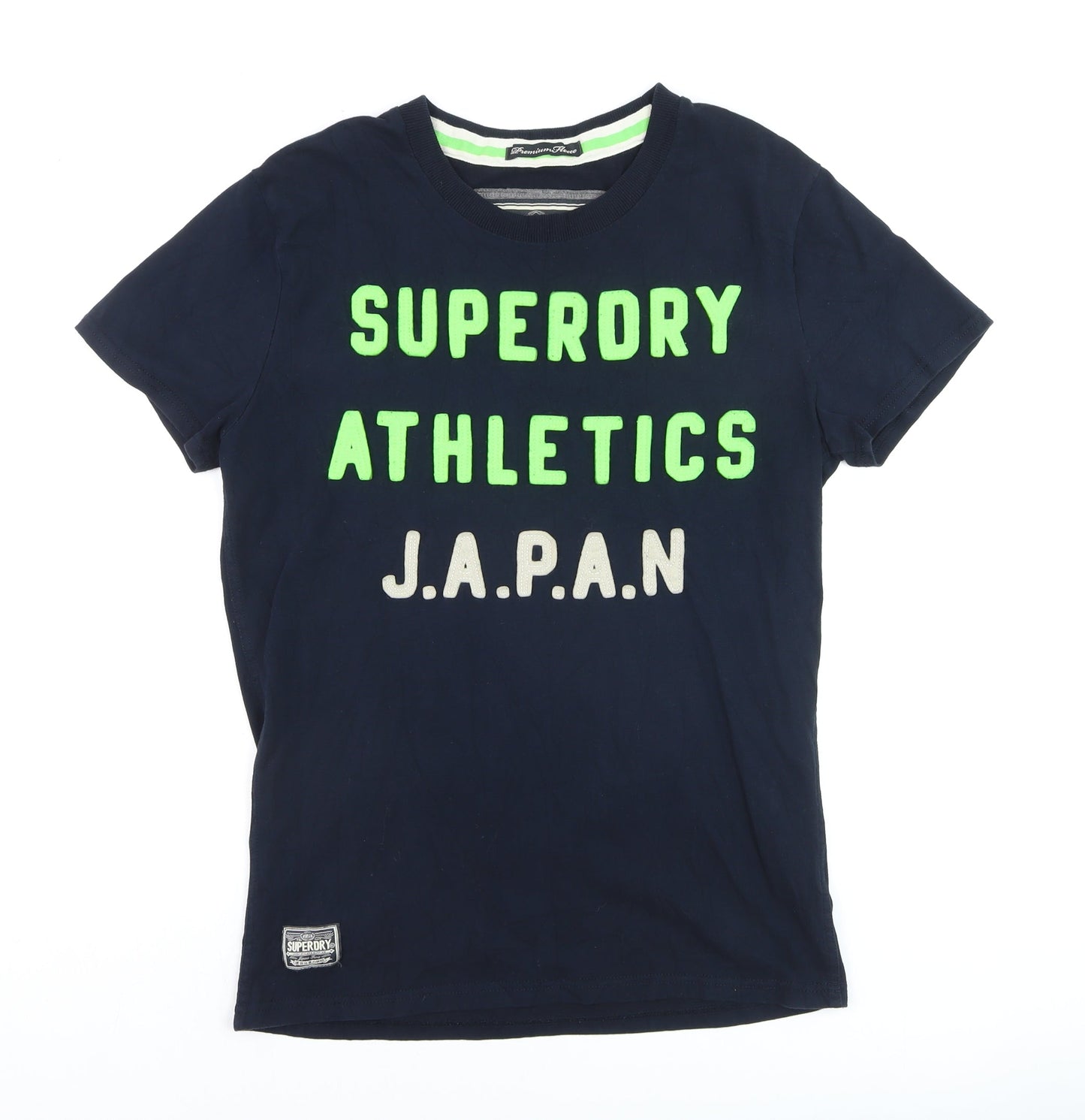 Superdry Men's Blue Graphic Athletics Japan T-Shirt Size L