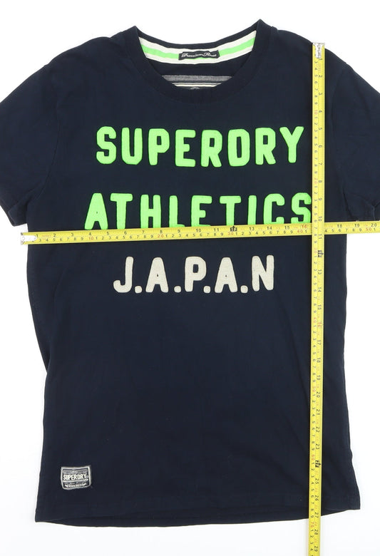 Superdry Men's Blue Graphic Athletics Japan T-Shirt Size L