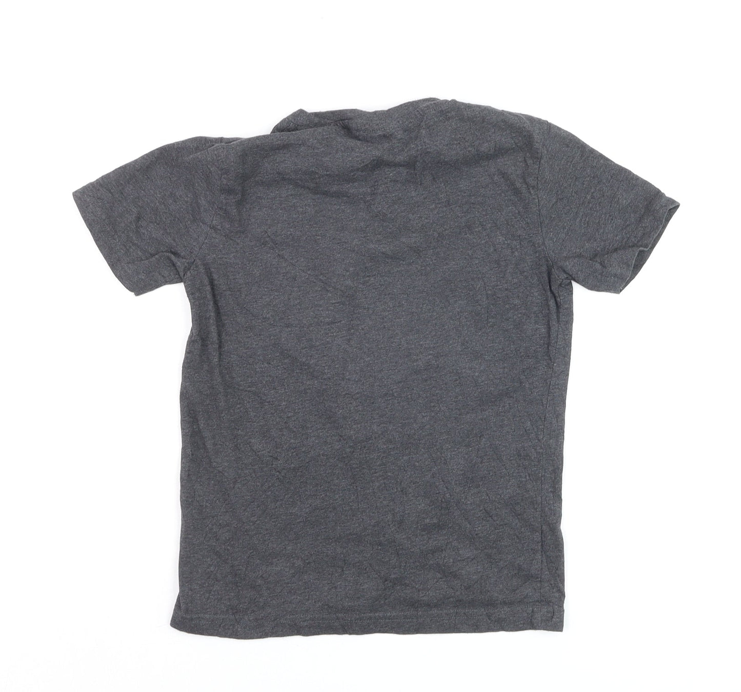 Next Boys Grey Justice League Sequin T-Shirt 6 Years Short Sleeve Cotton Blend