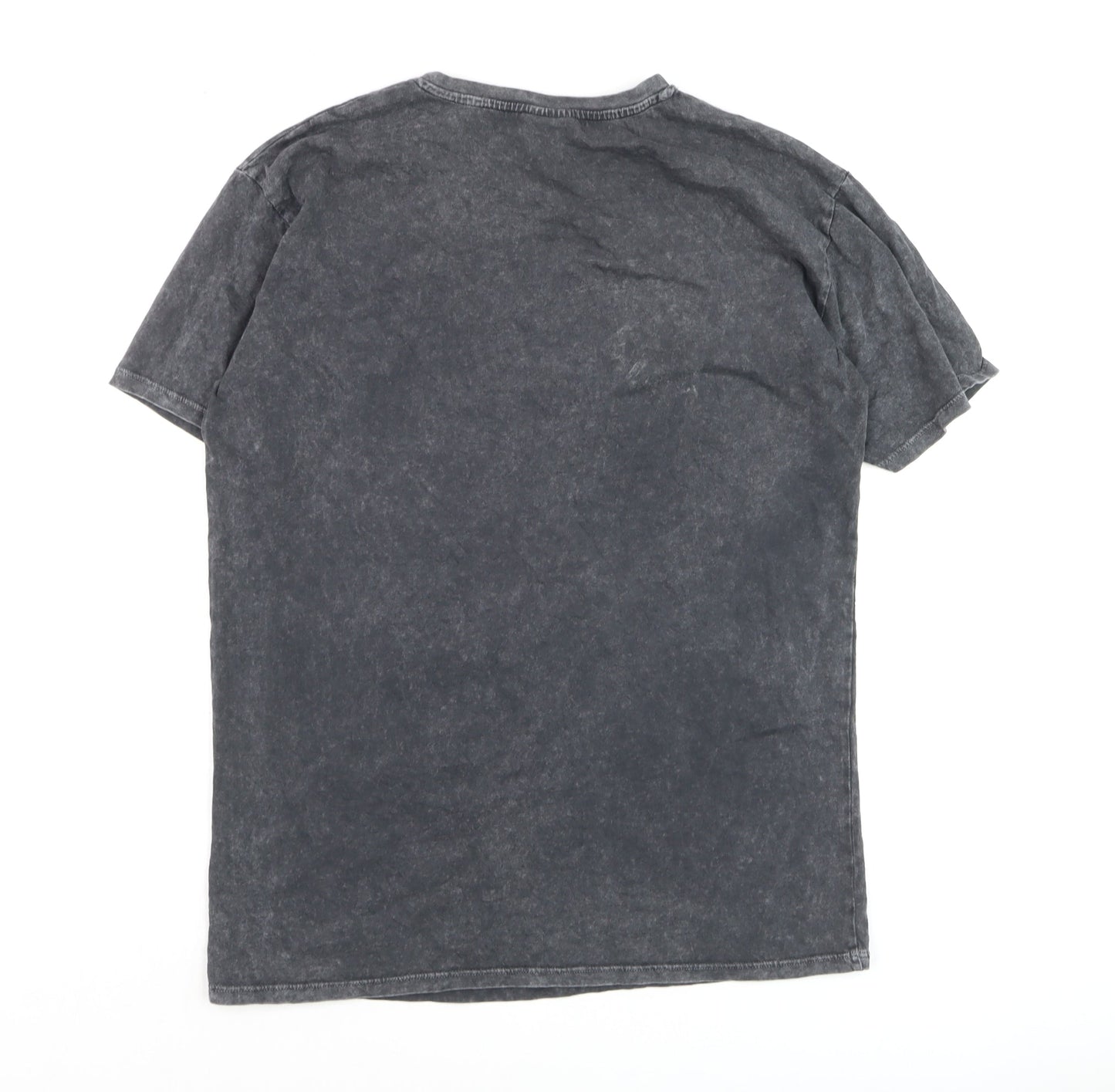 George Girls Black MTV Graphic T-Shirt 14-16 Years Acid Wash Cotton