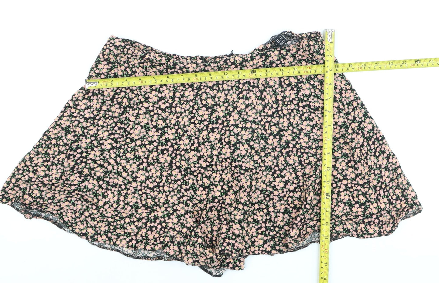 New Look Womens Multicoloured Floral Culotte Shorts Size 16